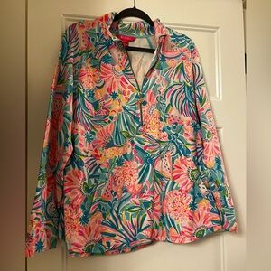 Lilly Pulitzer 1/4 zip XXL Popover